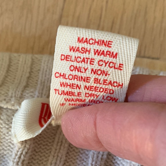 BCC Khakis Men’s Ribbed Cream Sweater - Picture 5 of 5